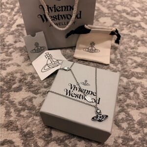 Vivienne Westwood Black Enamel Necklace